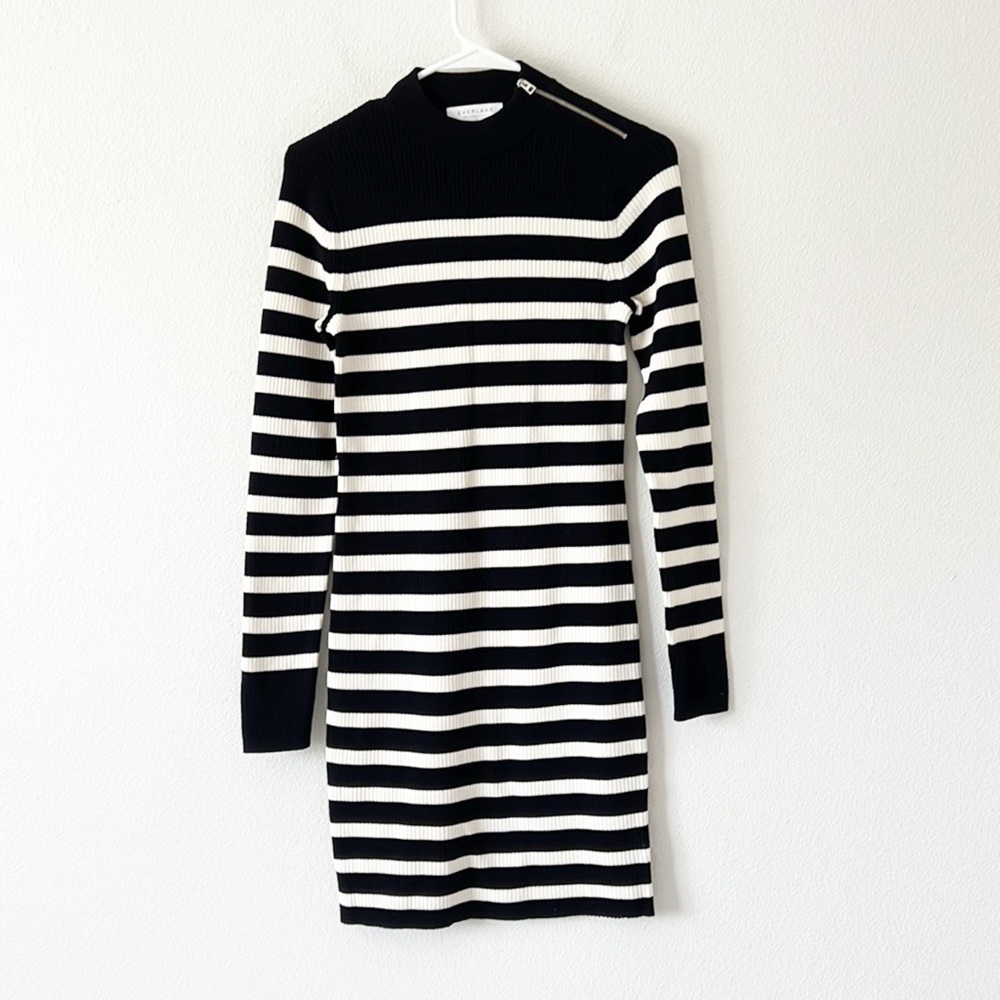 Everlane | Dresses | Everlane Breton Ribbed Cotton Sweater Dress | Poshmark